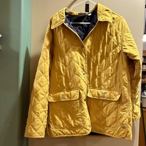 Yellow quilted print jacket